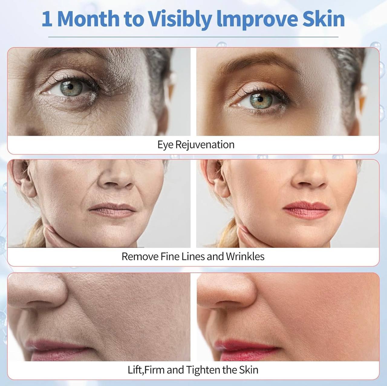 6-in-1 Microcurrent Facial Device - Glow-Boosting Massager for Face Skin Rejuvenation